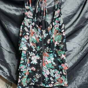 Womens strapy  front zipper tank top